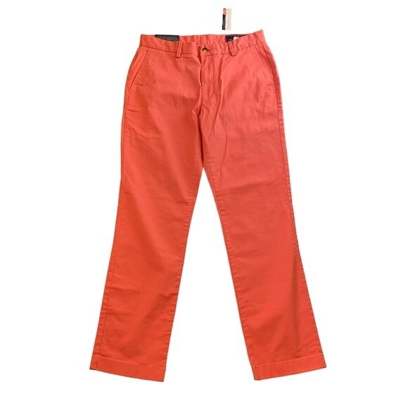 NWT VINEYARD VINES Slim Fit Breaker Pants Sailor Red, Salmon Pink 30 x 30 - Picture 8 of 9